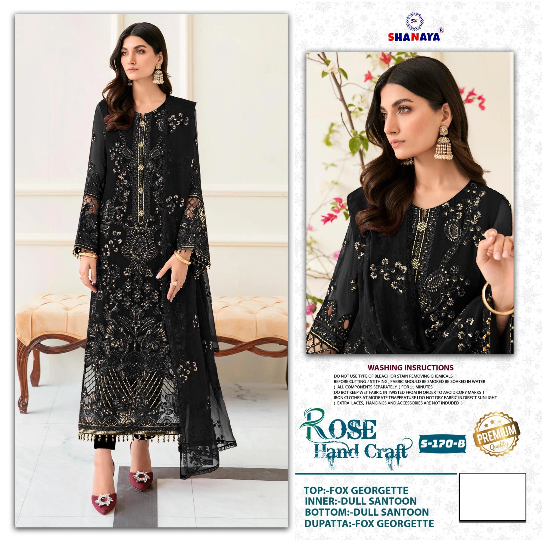SHANAYA ROSE HAND CRAFT 170 B PAKISTANI SUITS LATEST DESIGN WITH PRICE