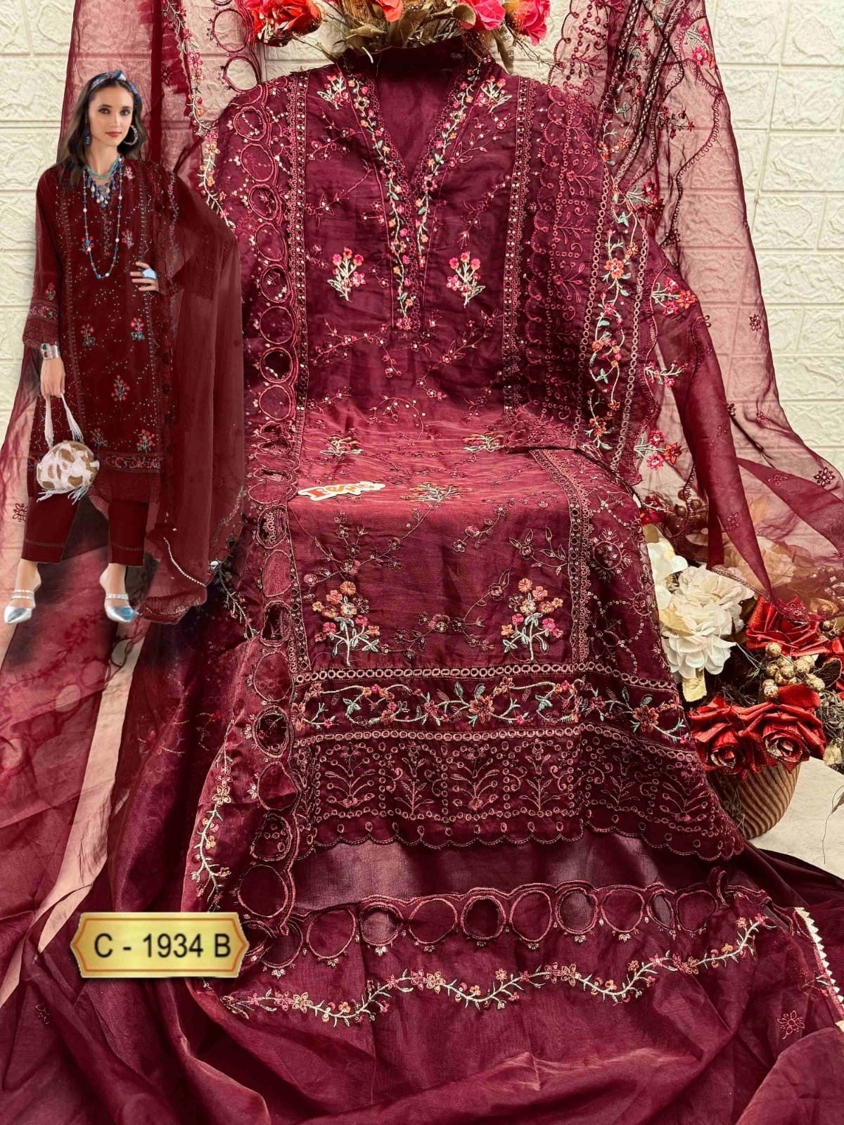 FEPIC ROSEMEEN 1934 B PAKISTANI SALWAR SUITS WHOLESALER BUY SURAT