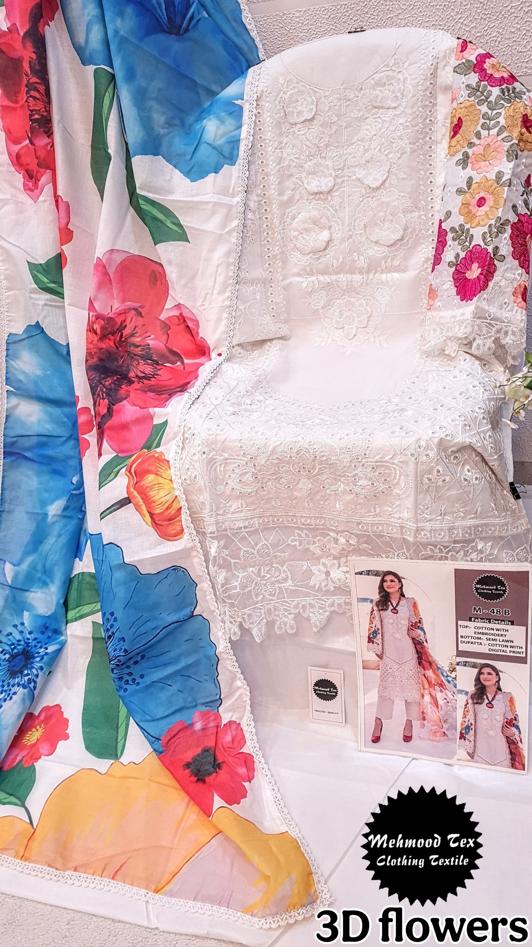 MEHMOOD TEX M 48 B LATEST DESIGN PAKISTANI SALWAR SUITS