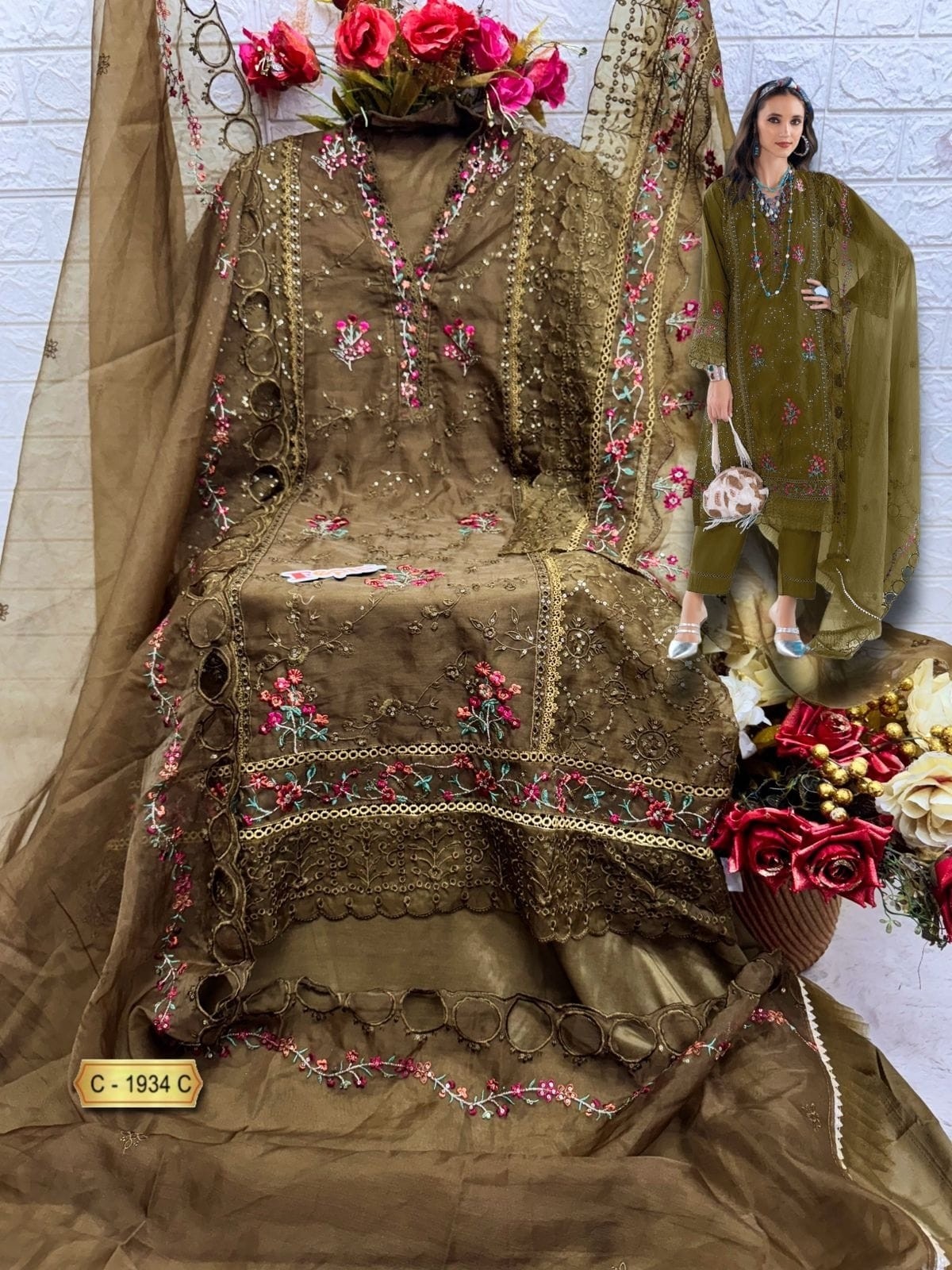 FEPIC ROSEMEEN 1934 C PAKISTANI SALWAR SUITS WHOLESALER BUY INDIA