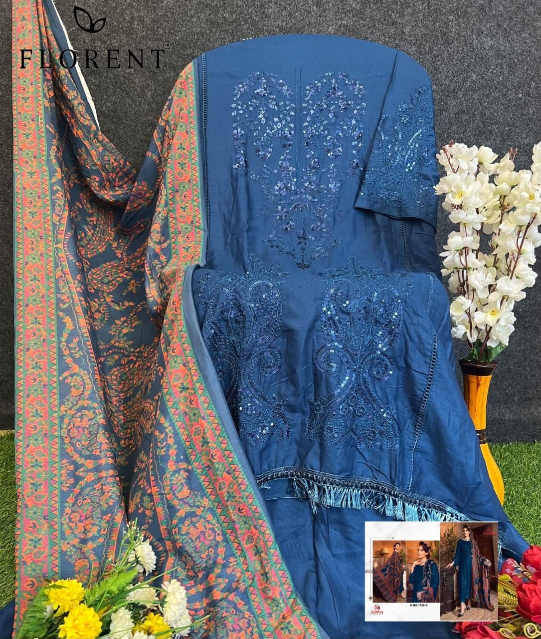 AASHA DESIGNER 1139 A TO 1139 D LATEST DESIGNER PAKISTANI SUITS