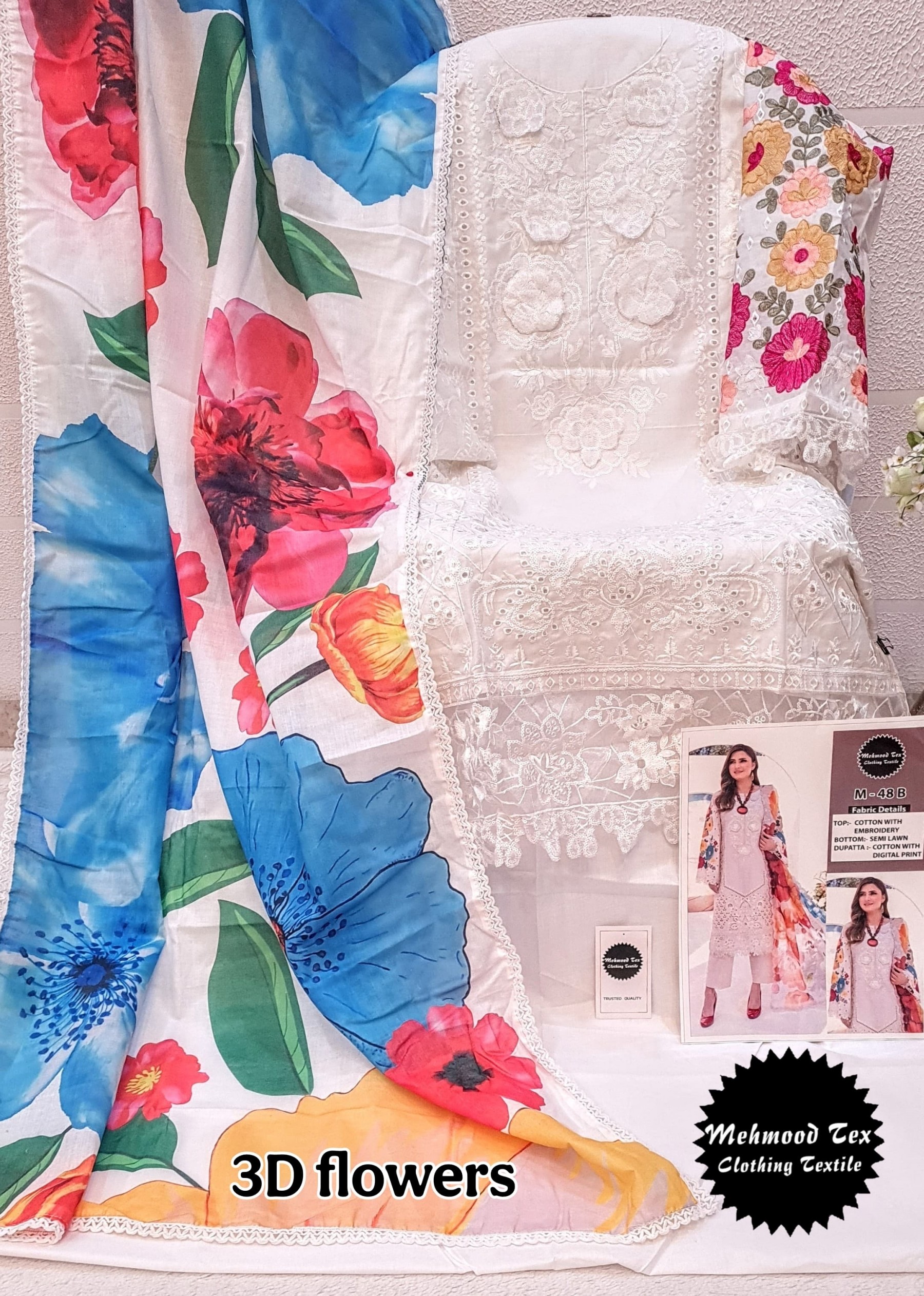 MEHMOOD TEX M 48 B LATEST DESIGN PAKISTANI SALWAR SUITS