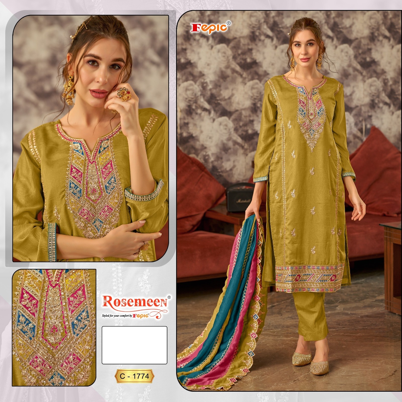 FEPIC ROSEMEEN 1774 PARTYWEAR SUITS IN SURAT