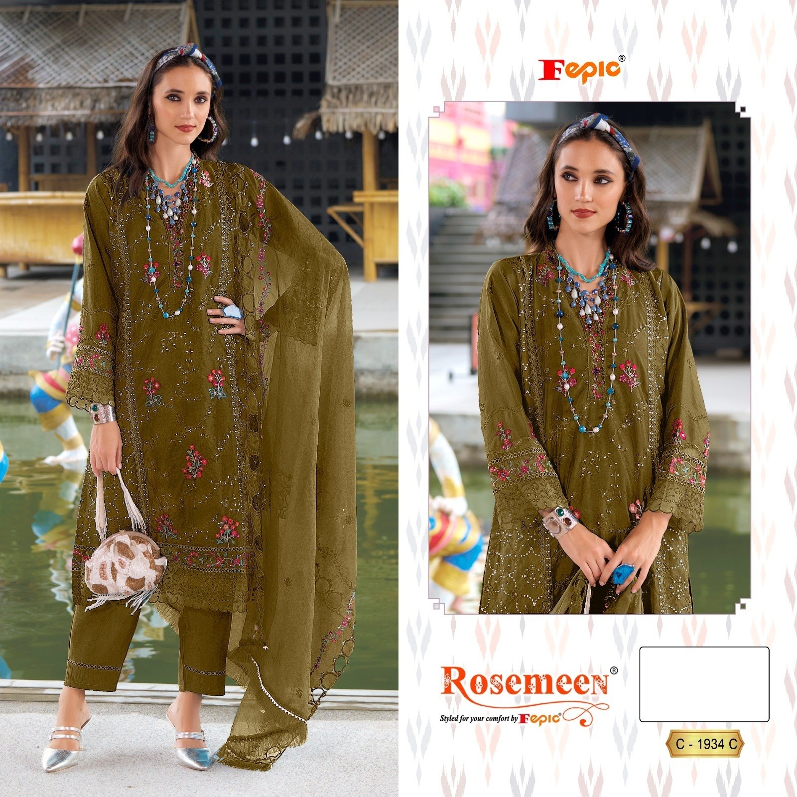 FEPIC ROSEMEEN 1934 C PAKISTANI SALWAR SUITS WHOLESALER BUY INDIA