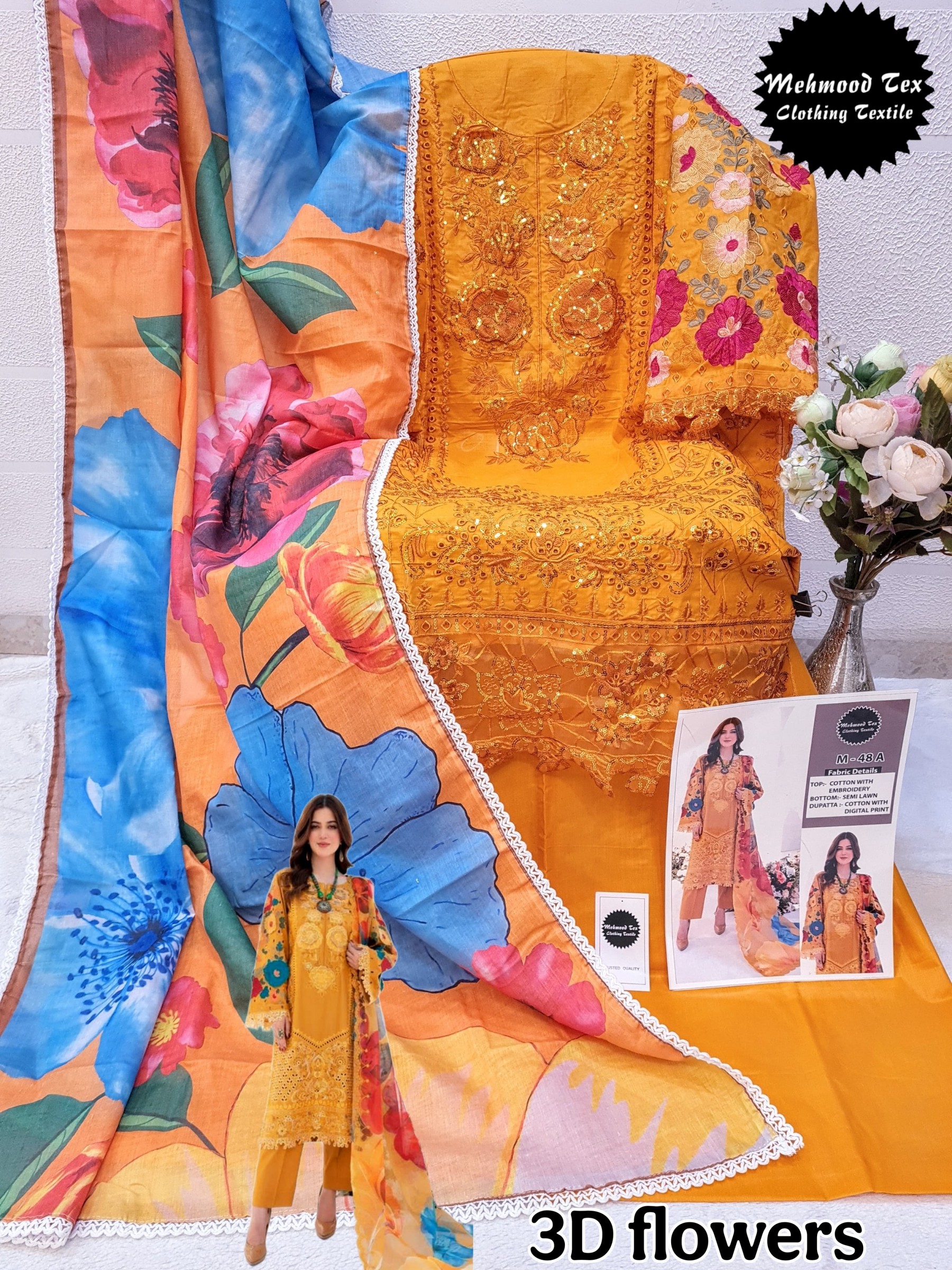 MEHMOOD TEX M 48 A LATEST PAKISTANI SALWAR SUITS