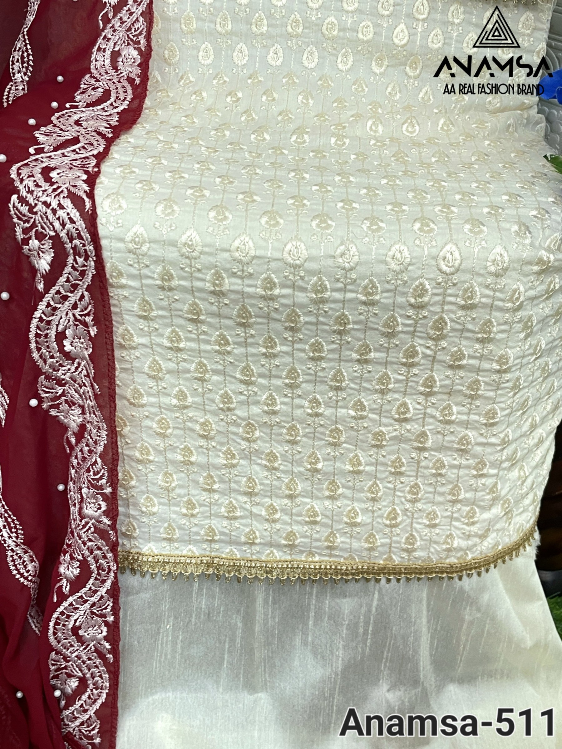 ANAMSA 511 SEMI STITCHED PAKISTANI SALWAR SUITS