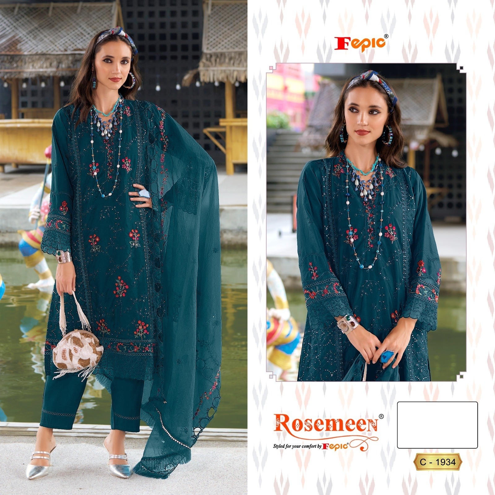 FEPIC ROSEMEEN 1934 PAKISTANI SALWAR SUITS WHOLESALER