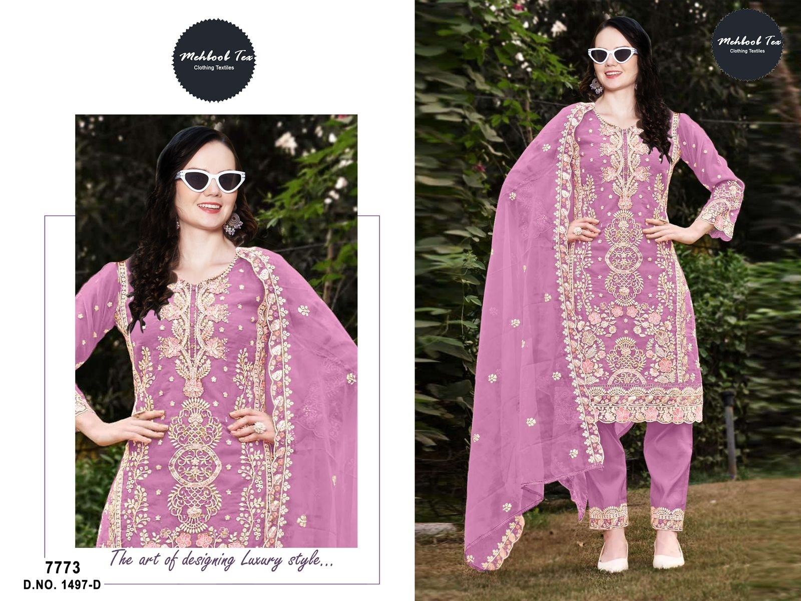 MEHBOOB TEX 1497 D PAKISTANI SALWAR SUITS WHOLESALE ONLINE SINGLE