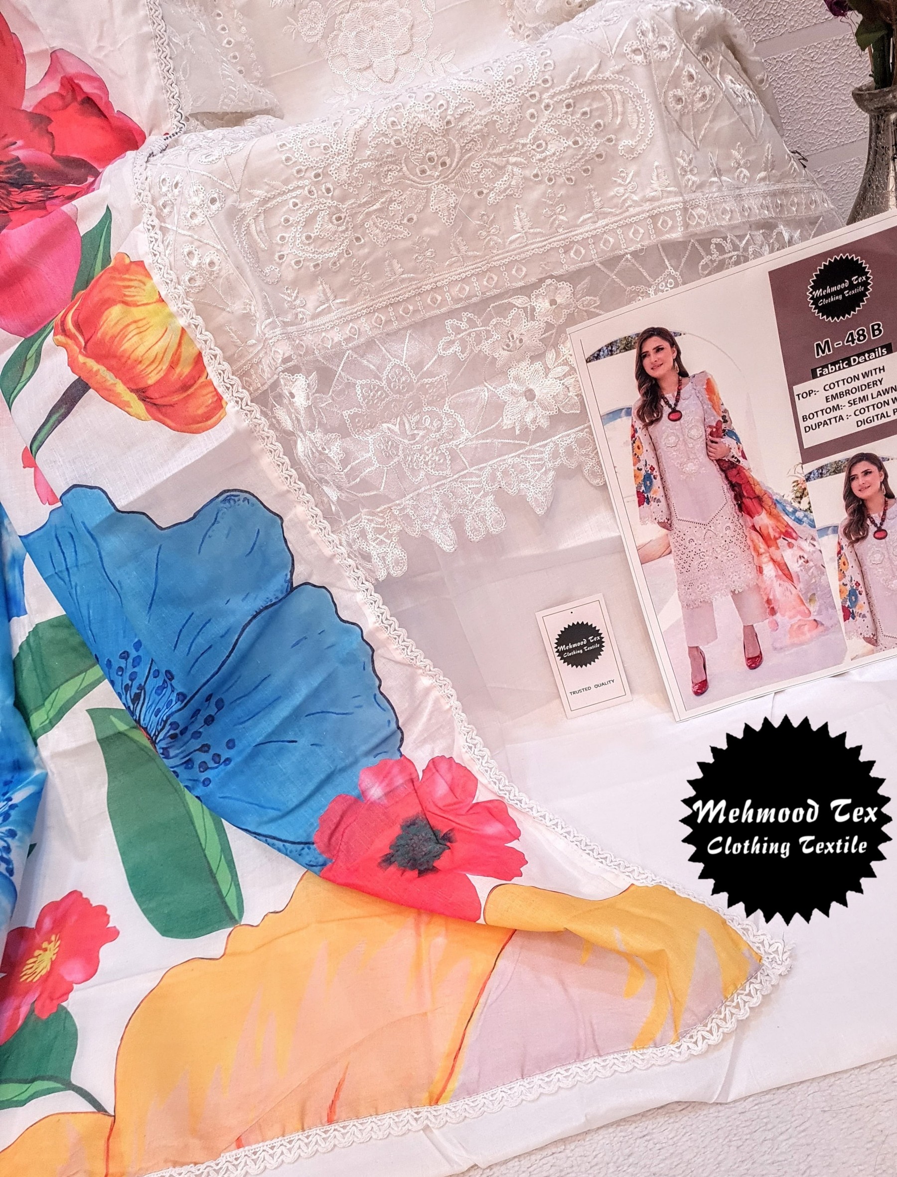 MEHMOOD TEX M 48 B LATEST DESIGN PAKISTANI SALWAR SUITS