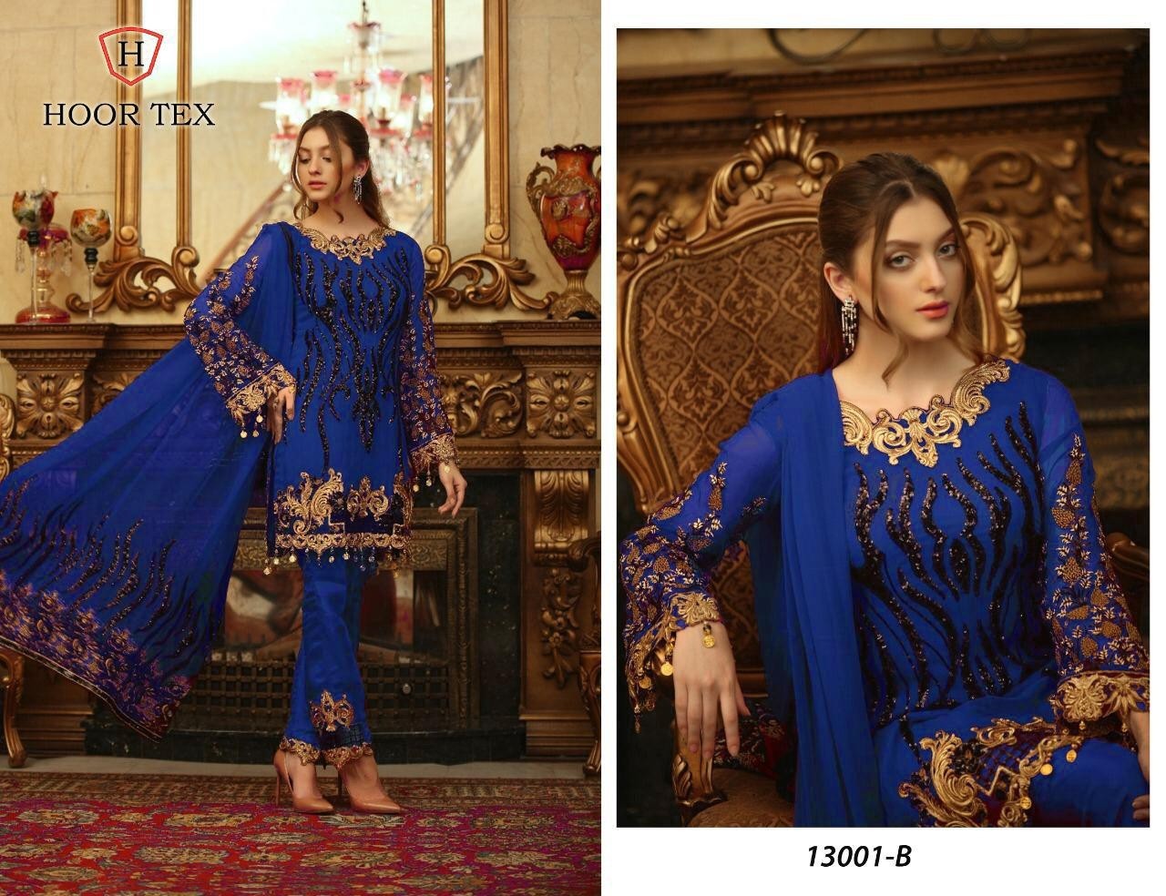 HOOR TEX COLOUR EDITION D.NO 13001-B PAKISTANI SUIT BEST WHOLSALER PRICE