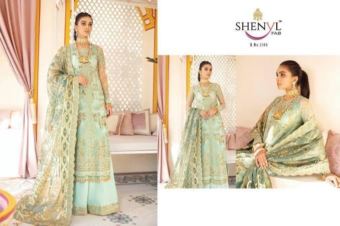 SHENYL FAB PRESENTS D.NO 1106 PREMIUM NET COLLETTION PAKISTANI SUIT