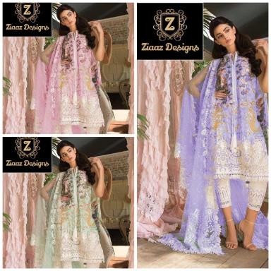 ZIAAZ DESIGNS SOBIA NAZIR VOL 3 PINK PAKISTANI SUITS WHOLSALE PRICE