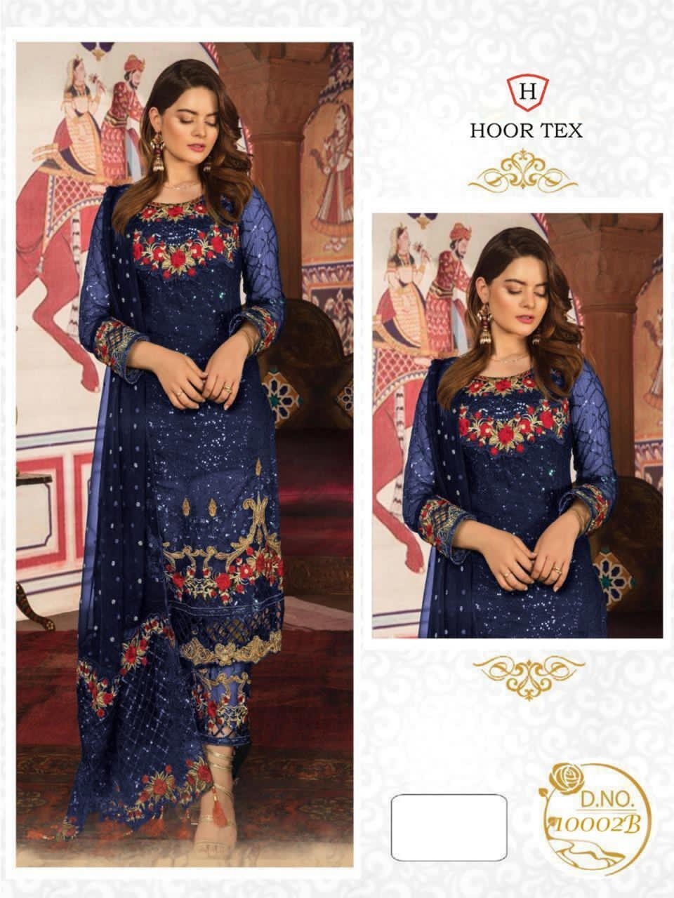 HOOR TEX NAFIZA COLOUR GOLD VOL 3 D.NO 10002-B LETTEST PAKISTANI SUIT SINGAL PICE AVAILEBAL
