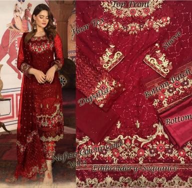 HOOR TEX NAFIZA COLOUR GOLD VOL 3 D.NO 10002-D LETTEST PAKISTANI SUIT SINGAL PICE AVAILEBAL