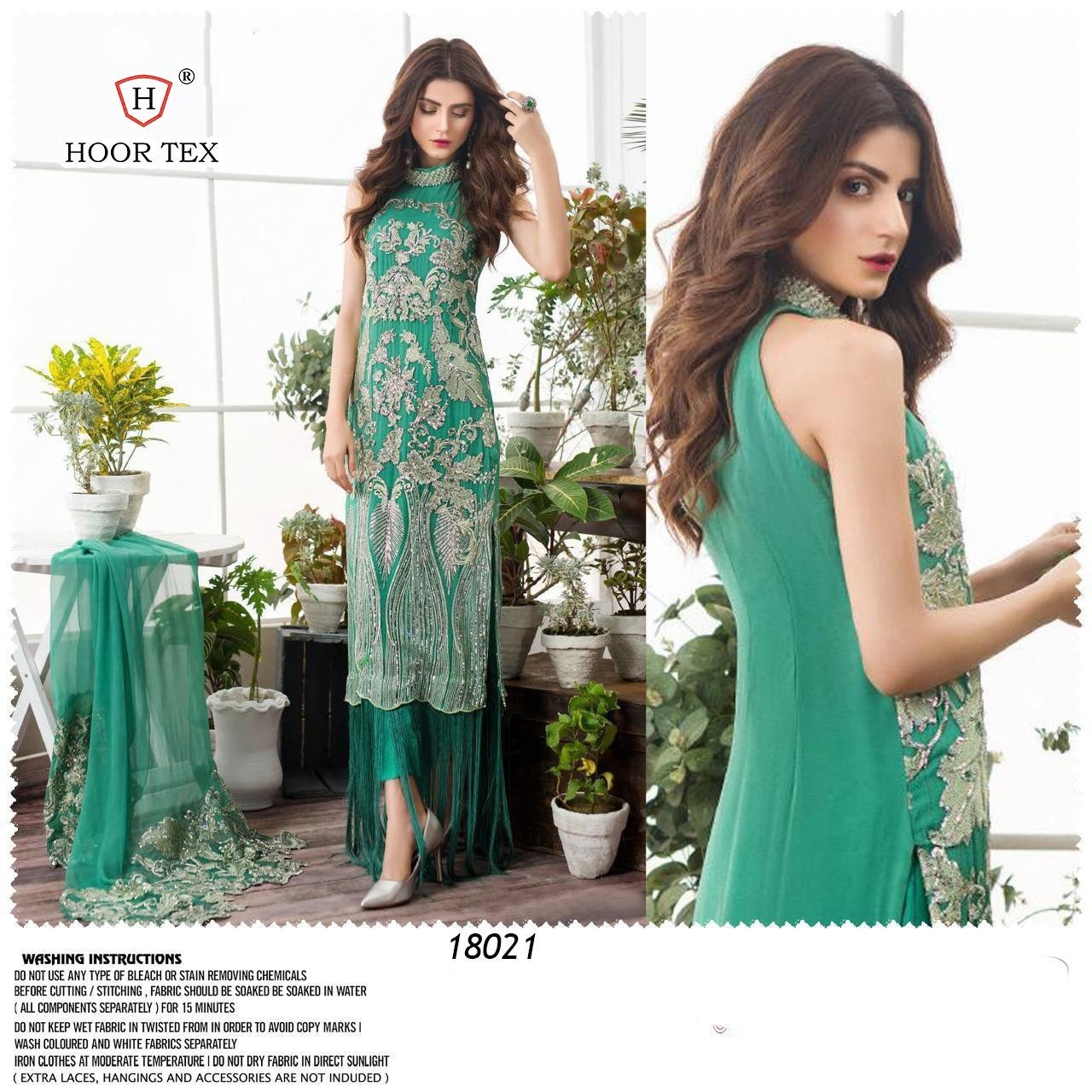 HOOR TEX EID COLLECTTION D.NO 18021-A LAWAAR KAMEEZ WHOLSAE PRICE