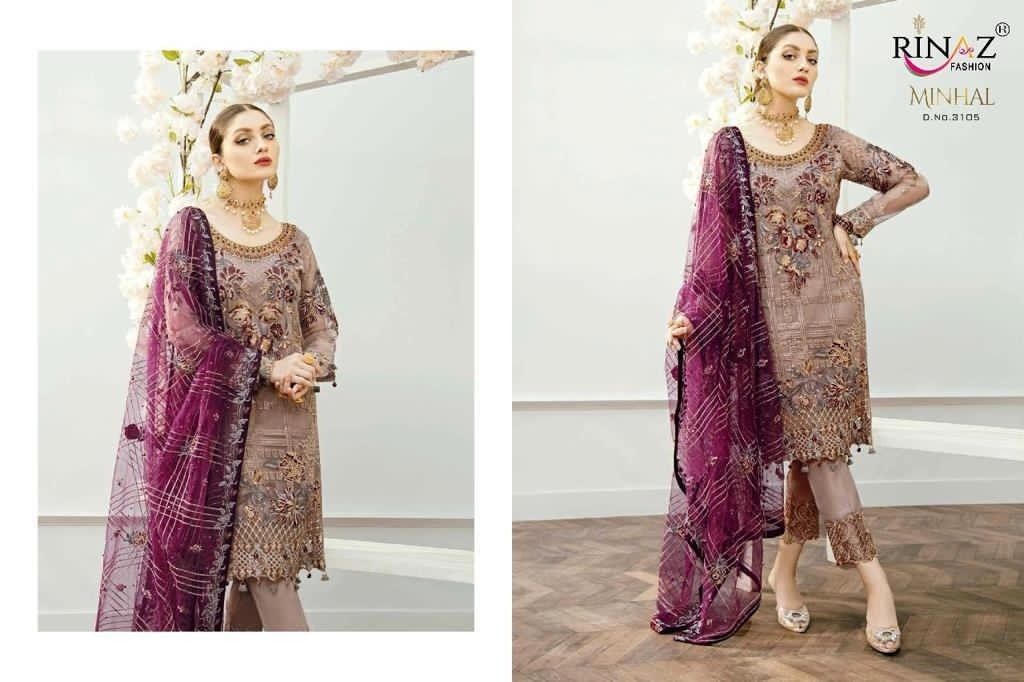 RINAZ FASHION MISHAL D.NO 3105 PAKISTANI SUIT SINGAL PIECE AVAILABAL
