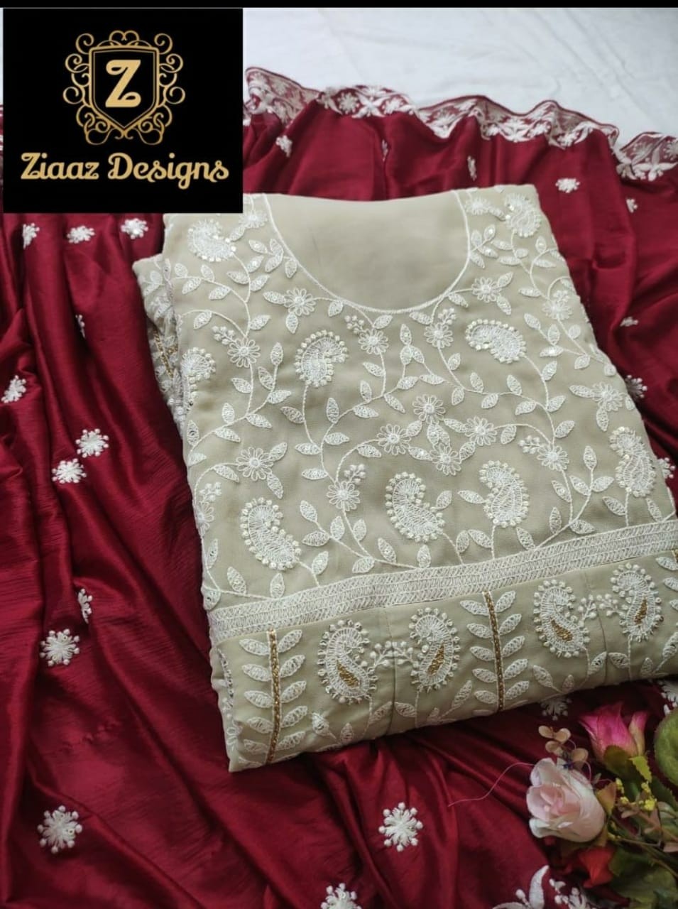 ZIAAZ DESIGNS PAKISTANI SUITS LETTEST SUIT WHOLESALE PRICE