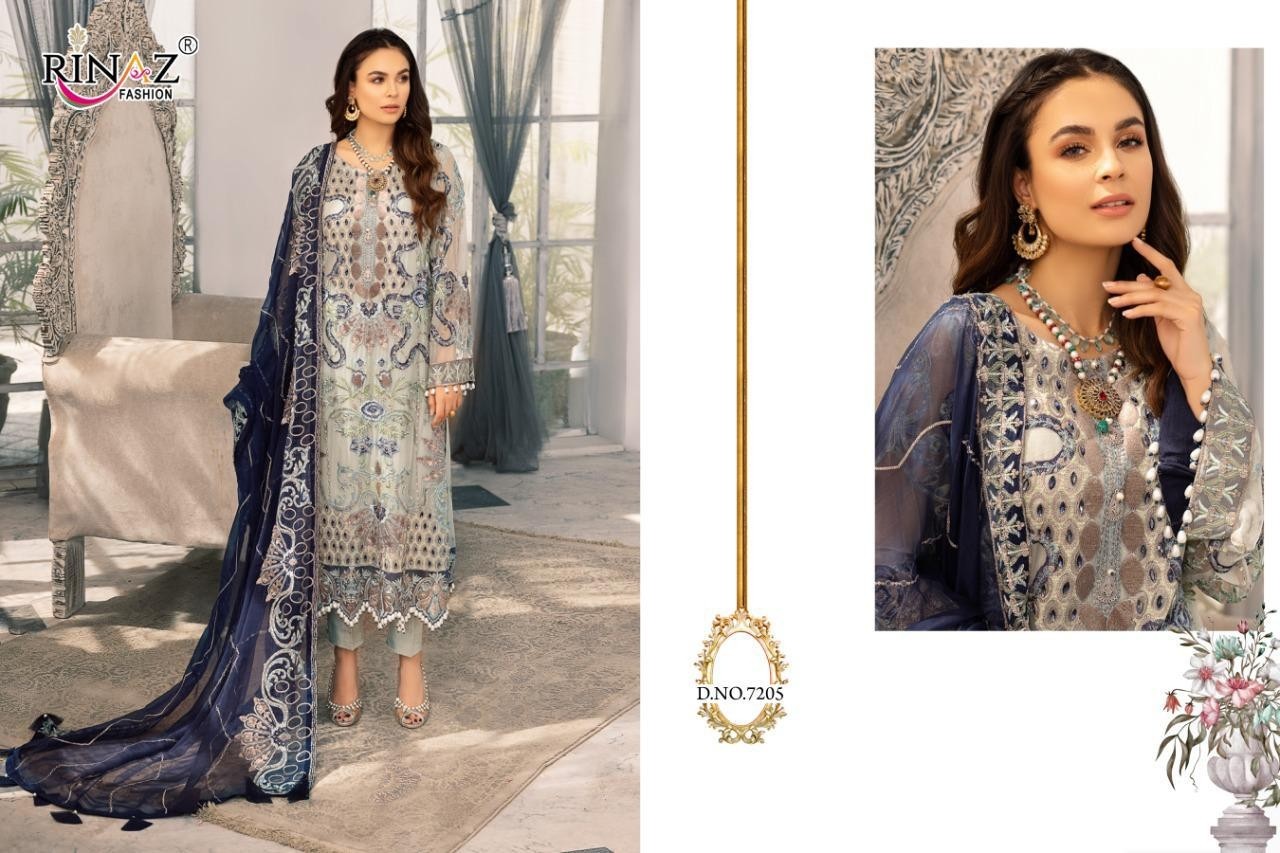 RINAAZ FASHION JAZMIN VOL-7 D.NO.7205S SALWAAR KAMEEZ SINGAL PIECE AVAILEBAL