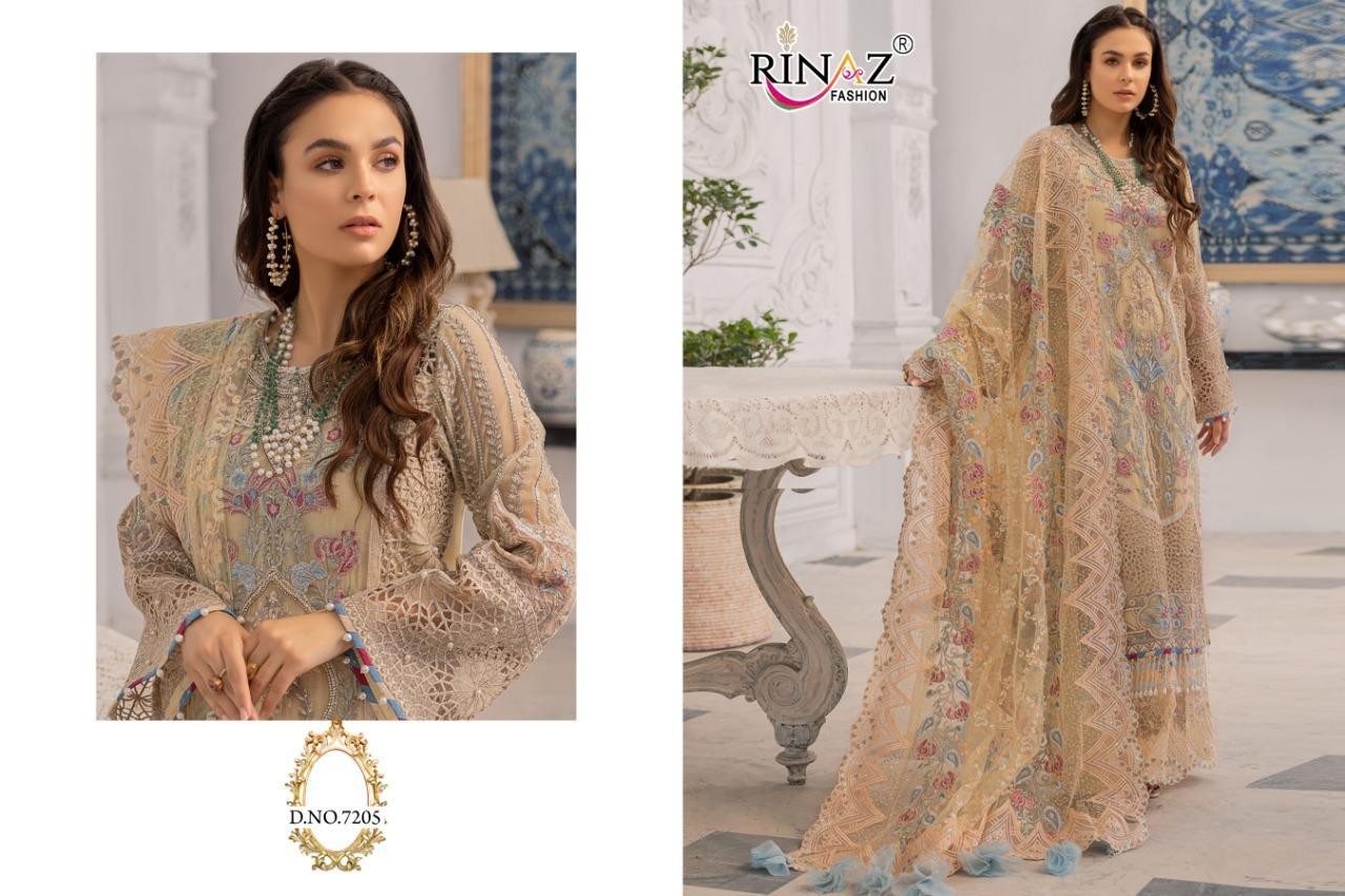 RINAAZ FASHION JAZMIN VOL-7 D.NO.7205 SALWAAR KAMEEZ SINGAL PIECE AVAILEBAL
