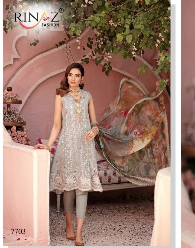 RINAAZ FASHION NUREH VOL 3 LUXURY LAWAN COLLECTTION 7703 SALWAAR KAMEEZ