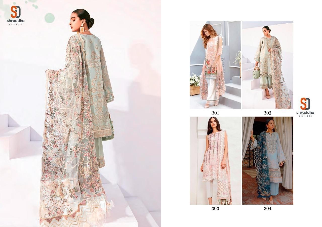 SHARADDHA DESIGNER BAROQUR 303 PAKISTANI SUITS