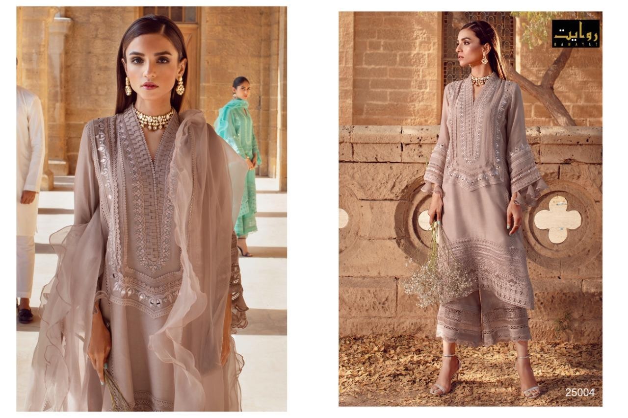 RAWAYAT ELAF 25004 PREMIUM LUXURY EMBODARY PAKISTANI SUIT