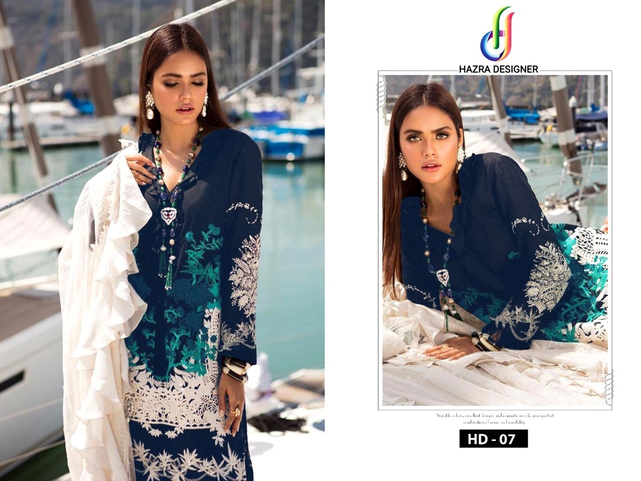HAZRA DESIGNER HD-07 SANA SAFINA PAKISTANI SUITS WHOLSALE PRICE