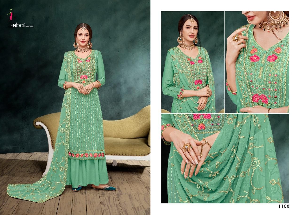 EBA LIFESTYLE MOUN BLACK VOL 5 1108 LETTEST PAKISTANI SUIT MANUFACTURE IN SURAT