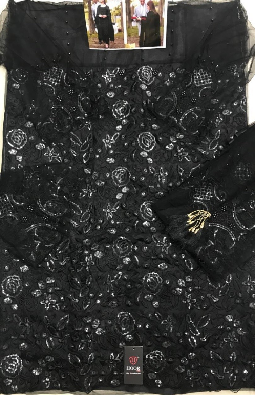 HOOR TEX 18002-C PAKISTANI SALWAAR SUITS HAVY NETT DUPATTA