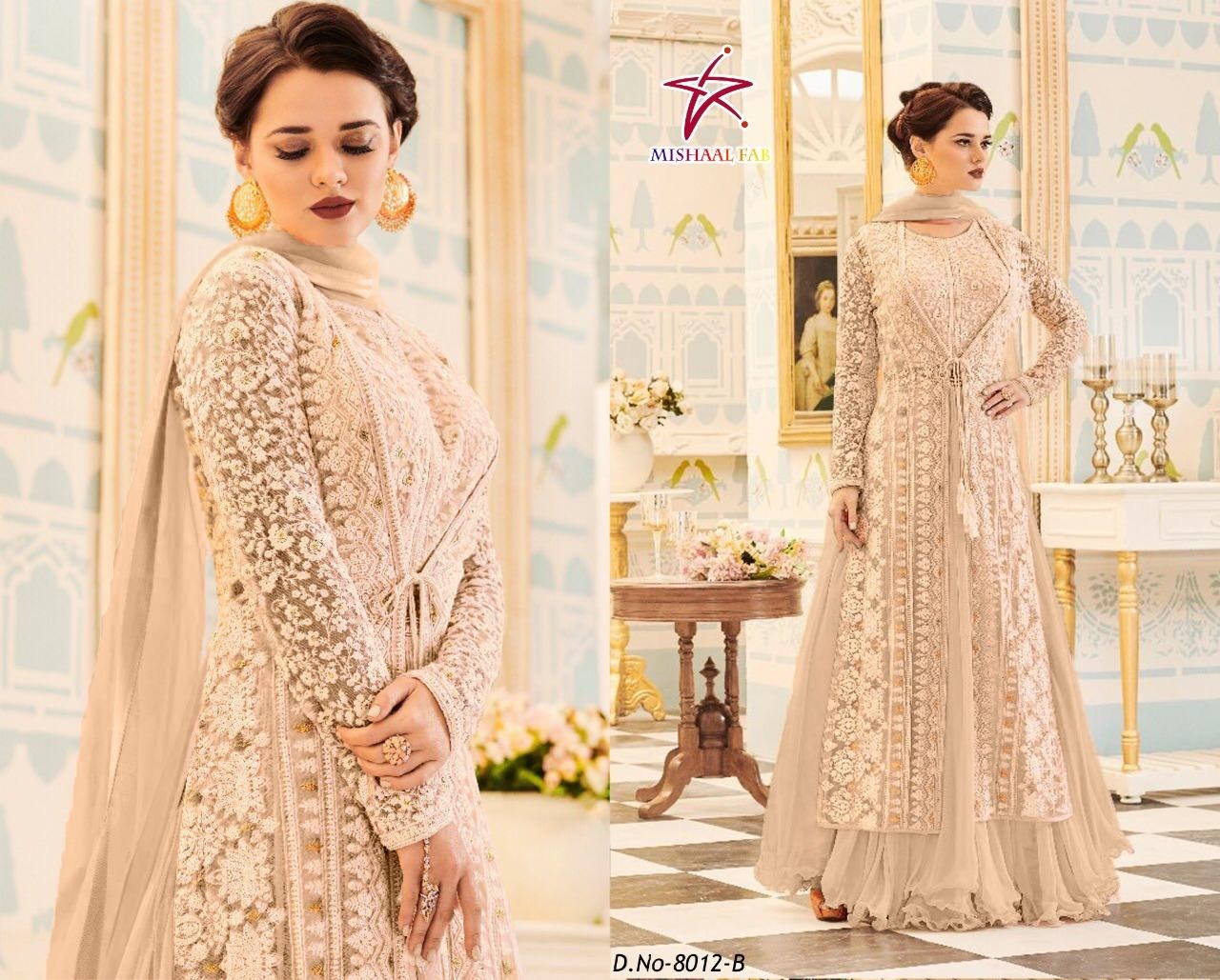 MISHAAL FAB 8012-B PAKISTANI SUIT SINGALE PIESE