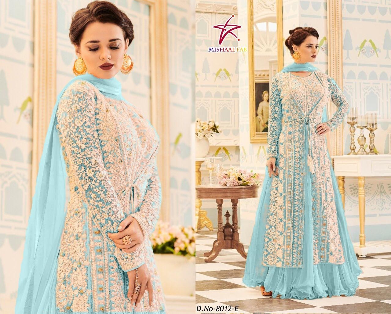 MISHAAL FAB 8012-E PAKISTANI SUIT SINGAL PIESE