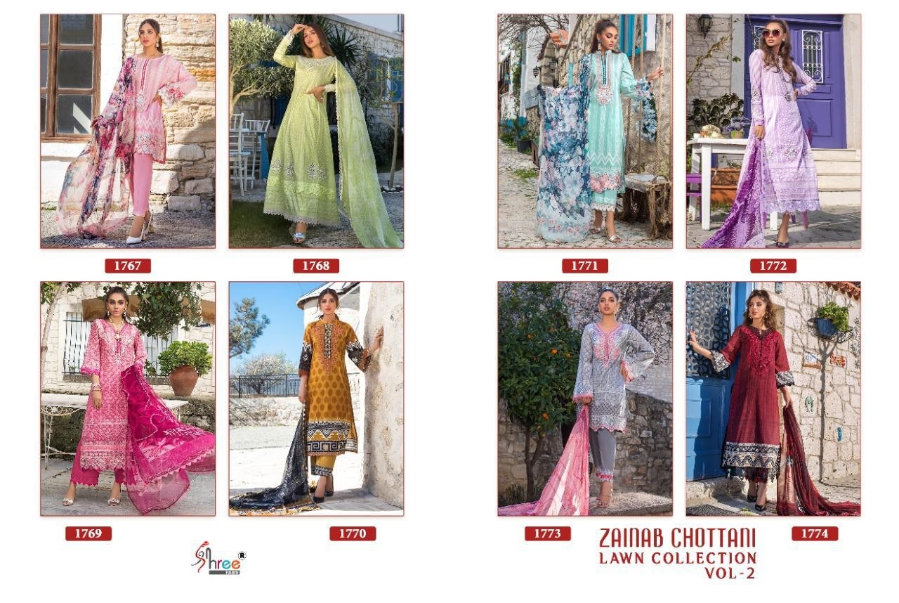 SHREE FAB 1770 ZAINAAB CHOTTANI LAWN COLLETION VOL-2  SALWAAR KAMEEZ 