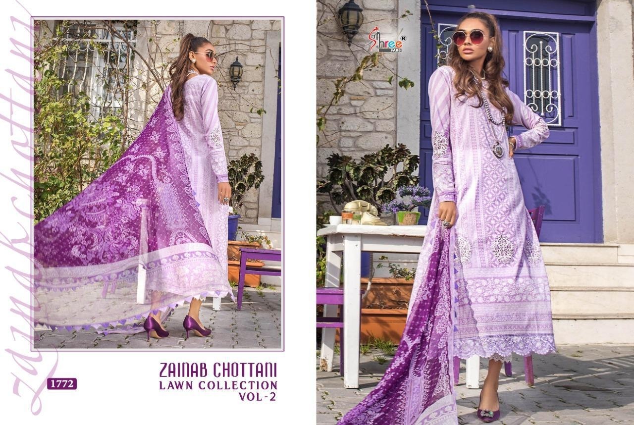 SHREE FAB 1772 ZAINAAB CHOTTANI LAWN COLLETION VOL-2 SALWAAR KAMEEZ  