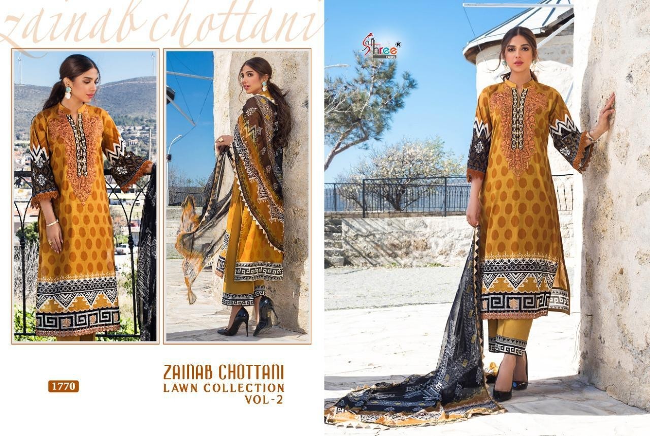 SHREE FAB 1770 ZAINAAB CHOTTANI LAWN COLLETION VOL-2  SALWAAR KAMEEZ 