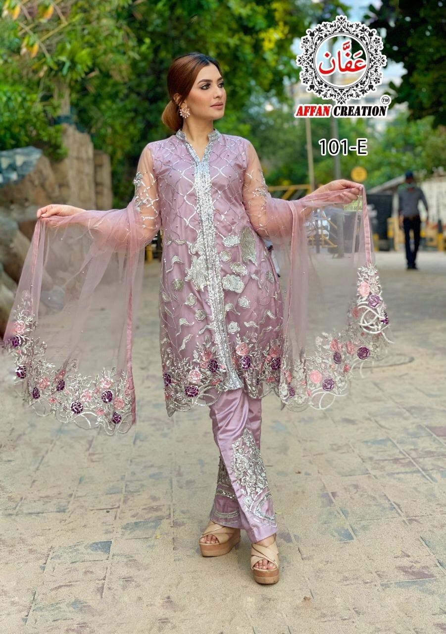 AFFAN CREATION 101-E PAKISTANI SUITS WHOLSALE