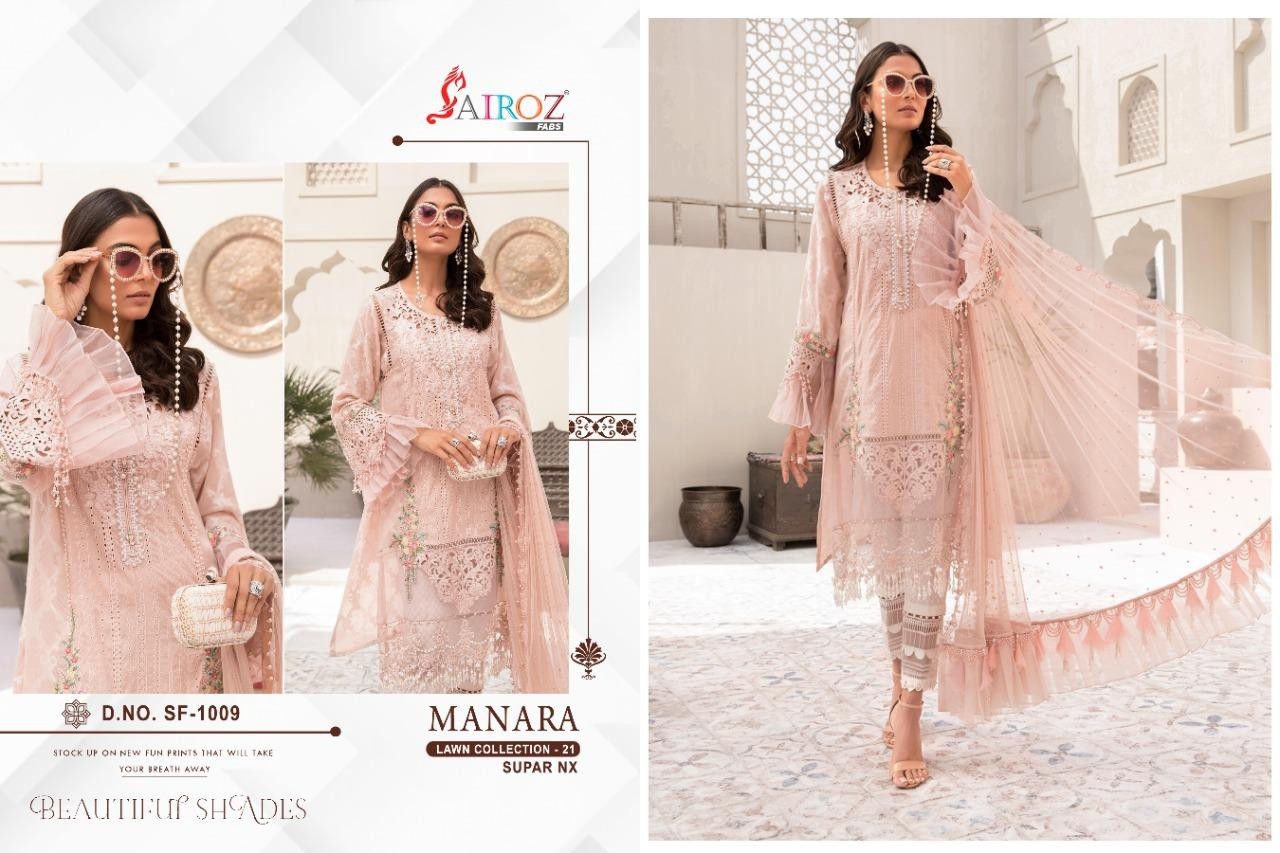 SAIROZ FABS D.NO-1010  MANARA LAWAN COLLECTION 21 SUPER NX SALWAAR KAMEEZ