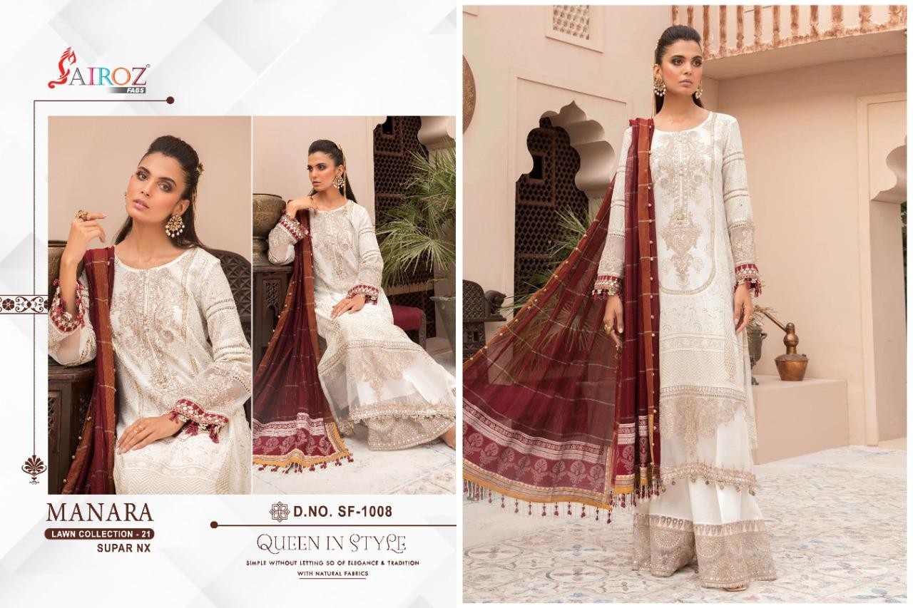 SAIROZ FABS D.NO-1008 MANARA LAWAN COLLECTION 21 SUPER NX SALWAAR KAMEEZ