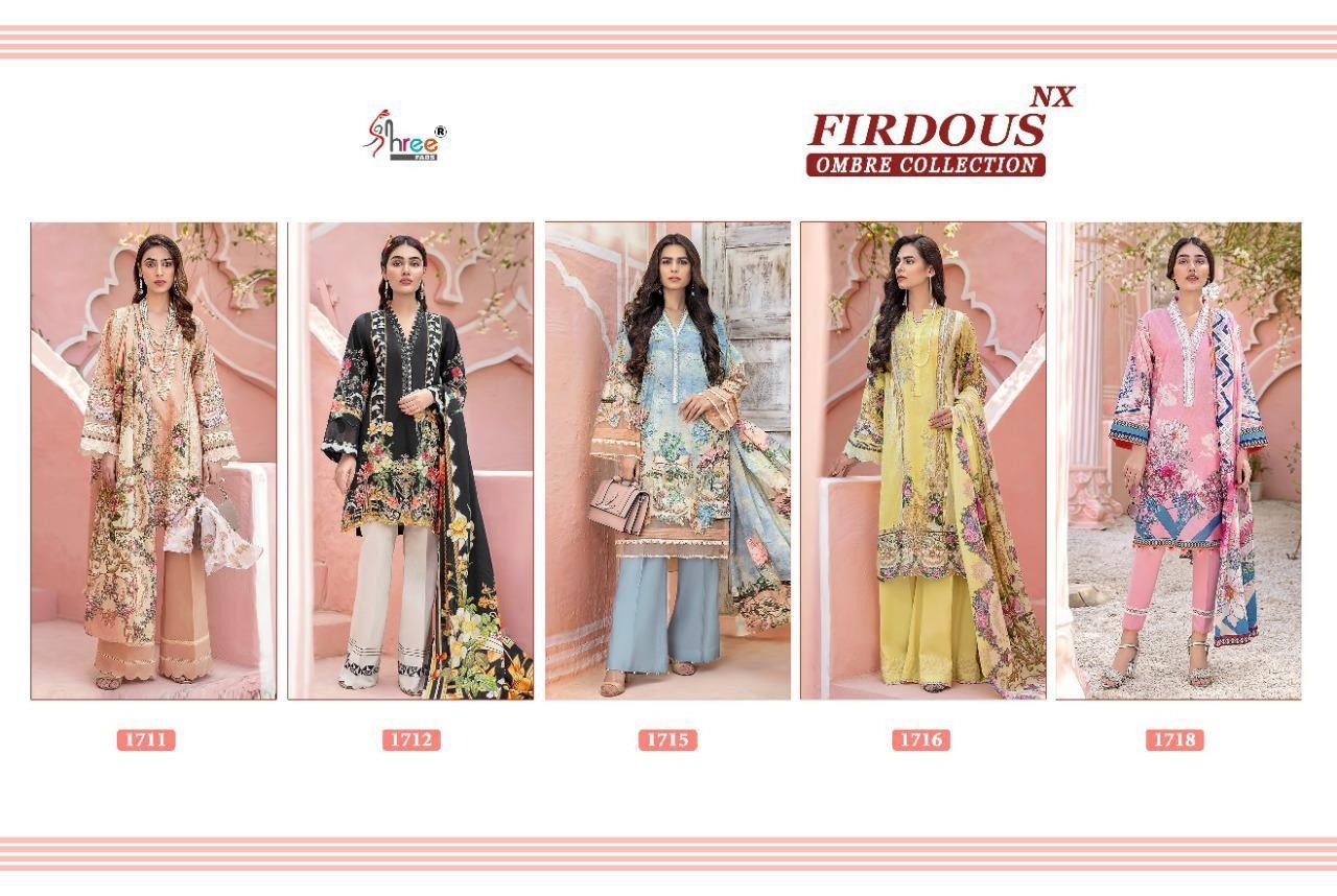 SHREE FAB 1712 FIRDOUS OMBRE COLLECTTION NX PAKISTANI SUITS PRINTED