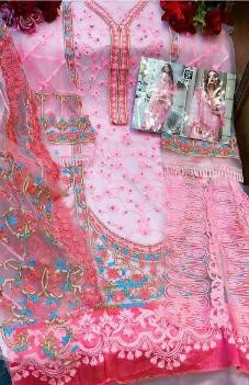 SF-104-B NET WITH HEAVY EMBODRY WORK PAKISTANI SUITS