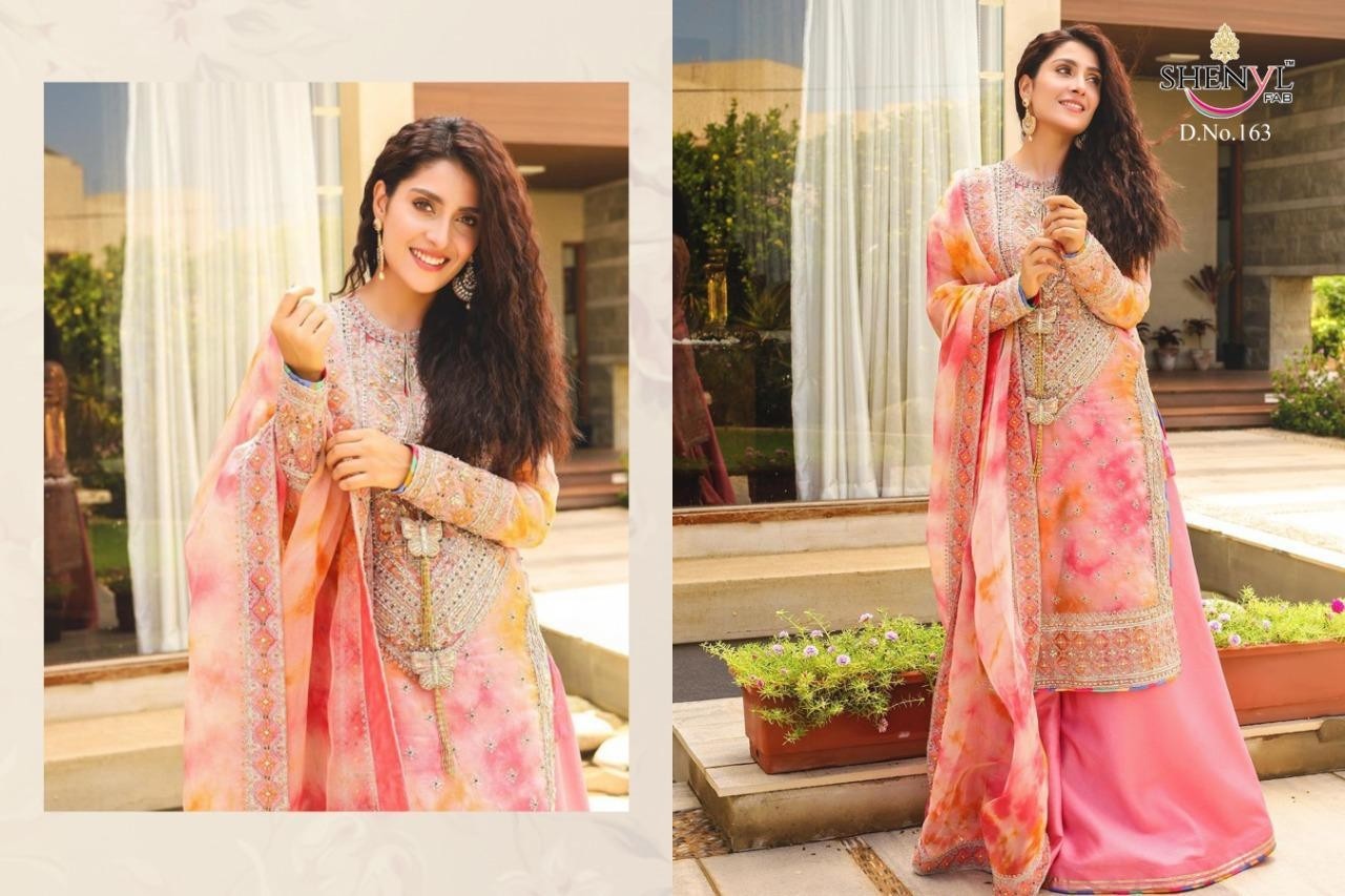 SHENYL FAB 163 ROSE COLLECTTION PAKISTANI SUITS SINGAL PIESE AVAILABEL