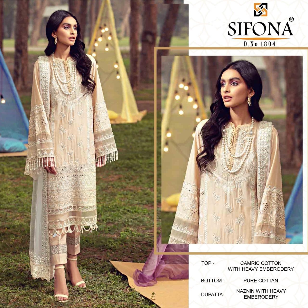 SIFONA FABS 1804 PAKISTANI SUITS SINGAL PIESE AVAILABAL