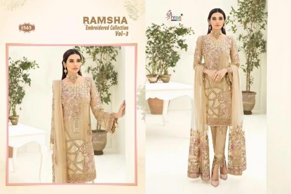 SHREE FAB 1563 RAMSHA EMBODRED COLLECTTION VOL-3 WHOLESALE PAKISTANI SUITS