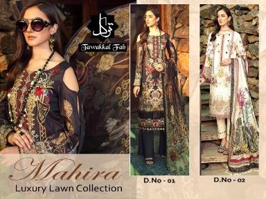 TAWAKKAL FAB 02 MAHIRA LUXURY LAWN COLLECTION PAKISTANI CAMBRIC COTTON PRINT SUITS