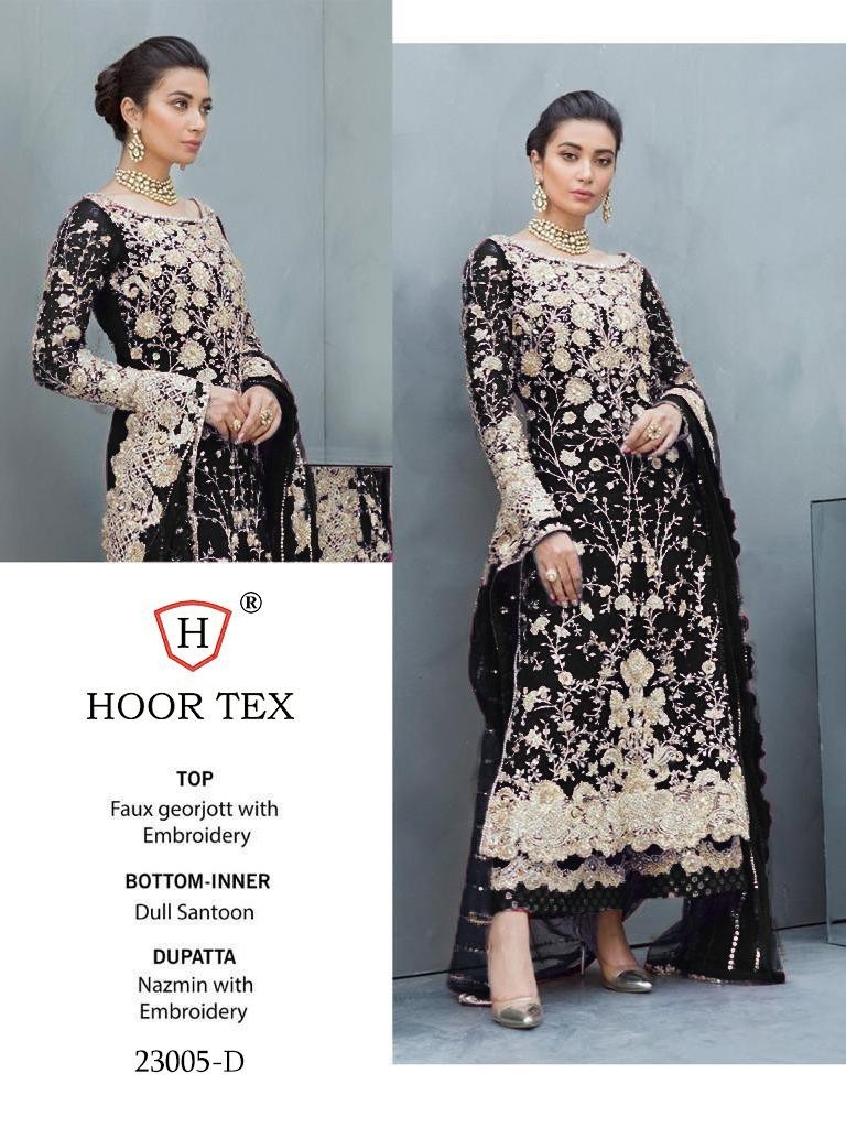 HOOR TEX 23005-D NAZMIN WITH EMBODERY SALWAAR KAMEEZ SINGAL PIESE AVAILABALE