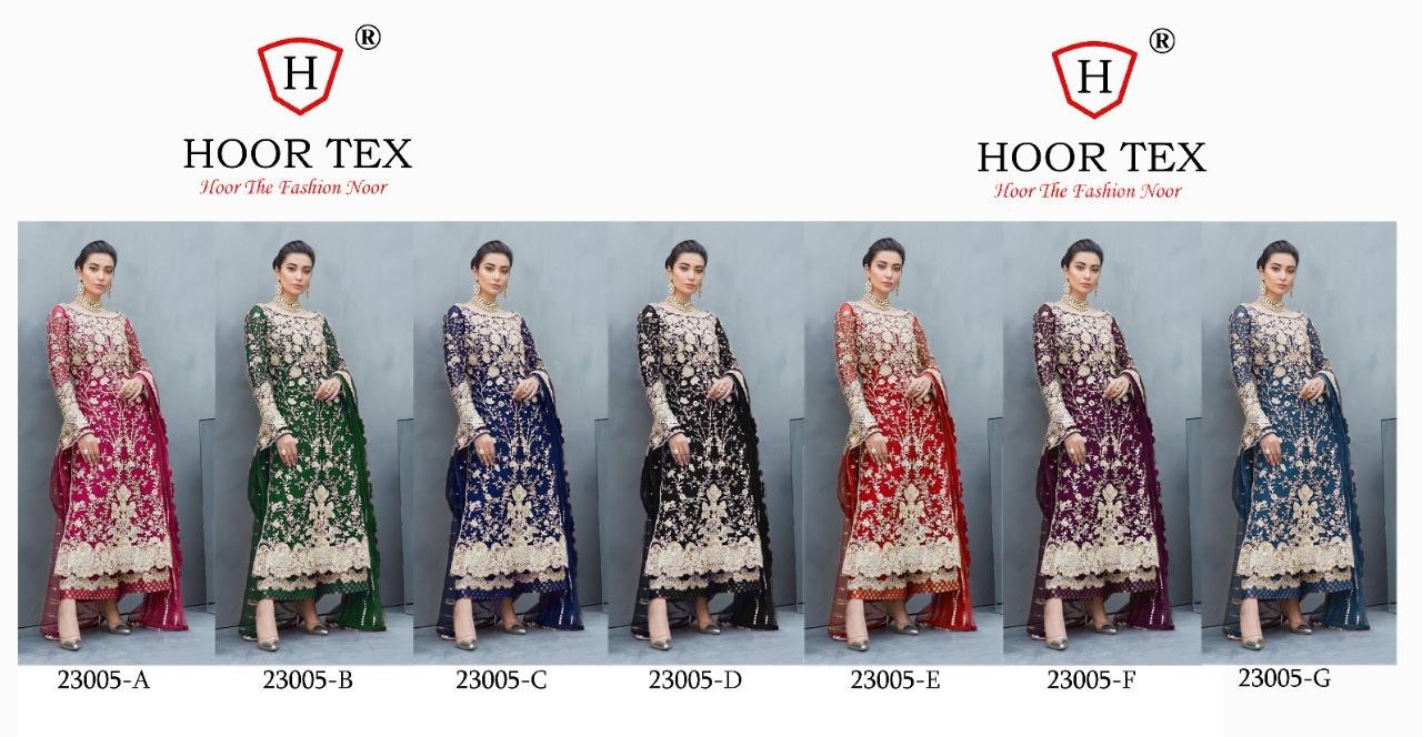 HOOR TEX 23005-C NAZMIN WITH EMBODERY SALWAAR KAMEEZ SINGAL PIESE AVAILABALE