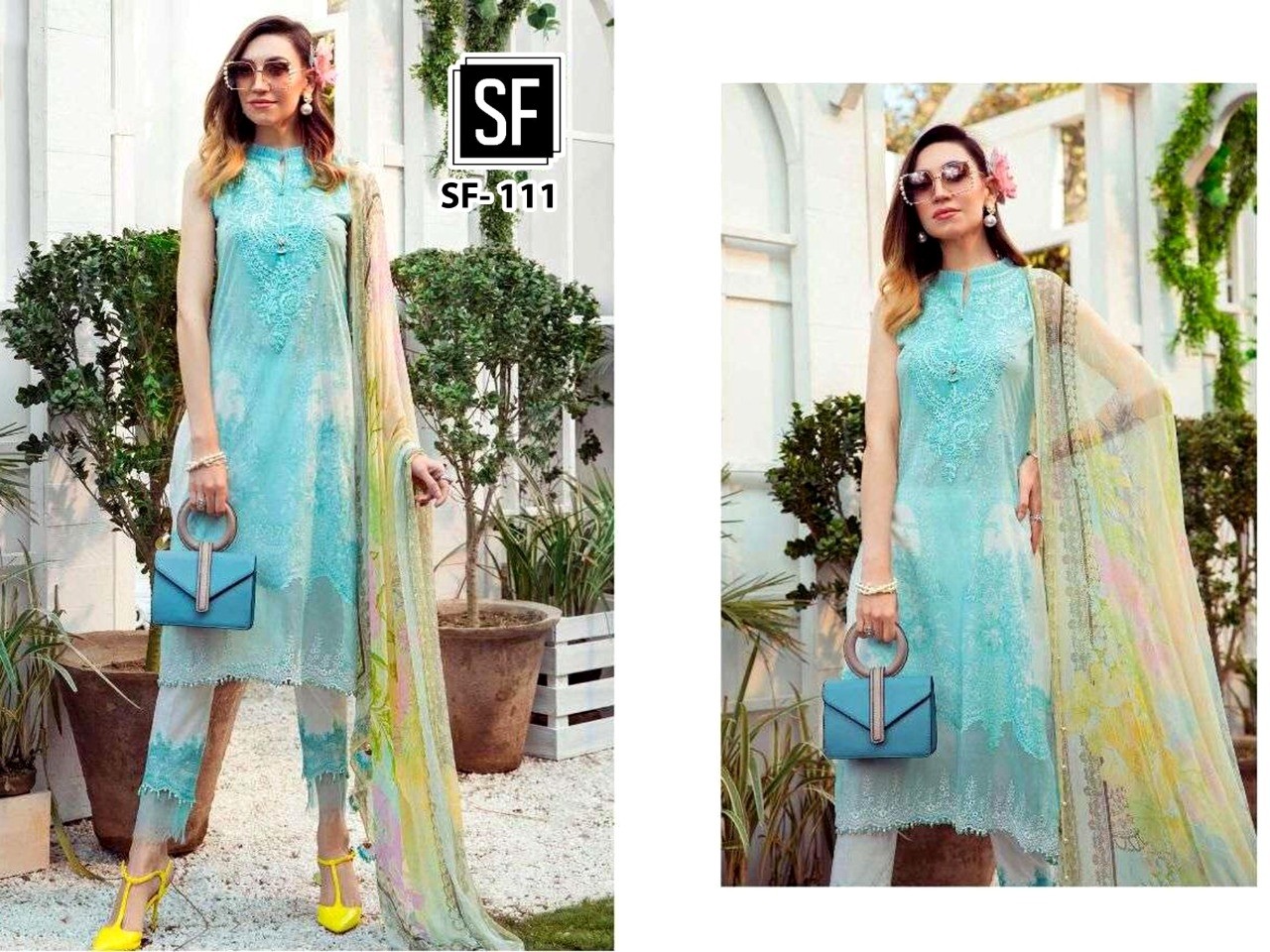 SF-111 COTTON CHIFFON WITH DUPTTA PAKISTANI SUIT