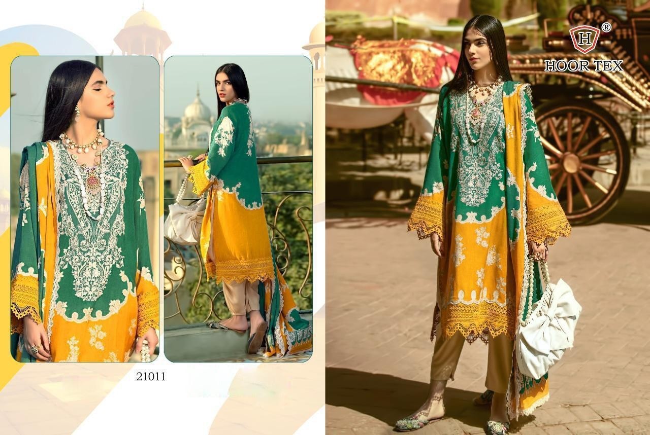 HOOR TEX 21011 PAKISTANI SUIT LAWN COTTON WITH PRINT