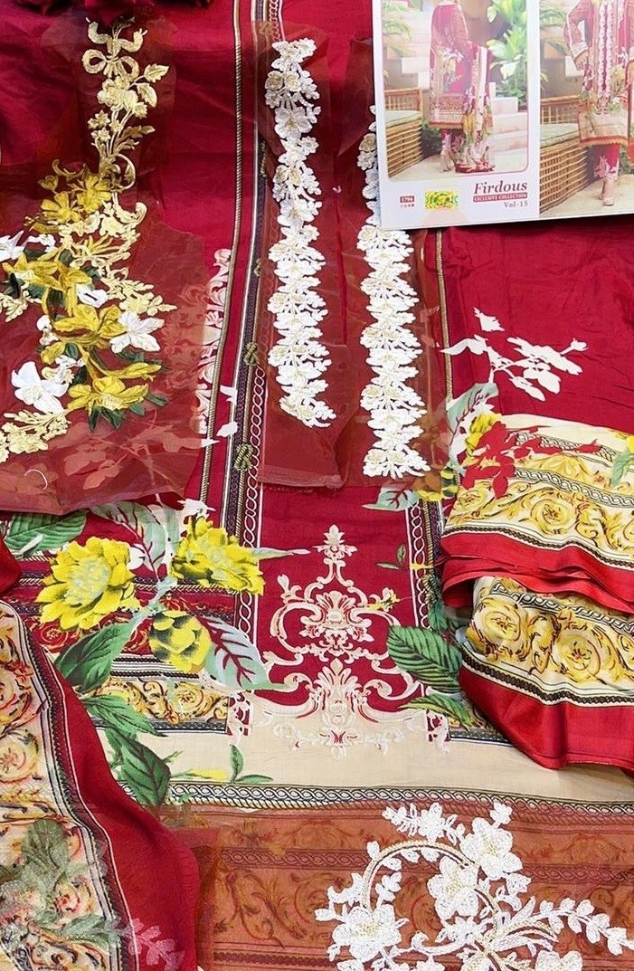 SHREE FAB 1794 FIRDOUS EXCLUSIVE COLLECTTION VOL-15 PAKISTANI SUITS COMPANY PRICE