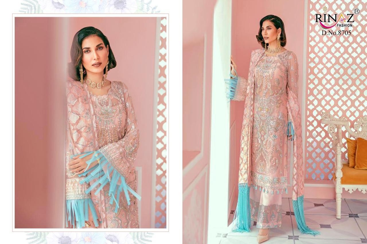 RINAZ FASHION 8705 BLOCK BUSTER VOL-12  FOX GORGETTE PAKISTANI SUIT