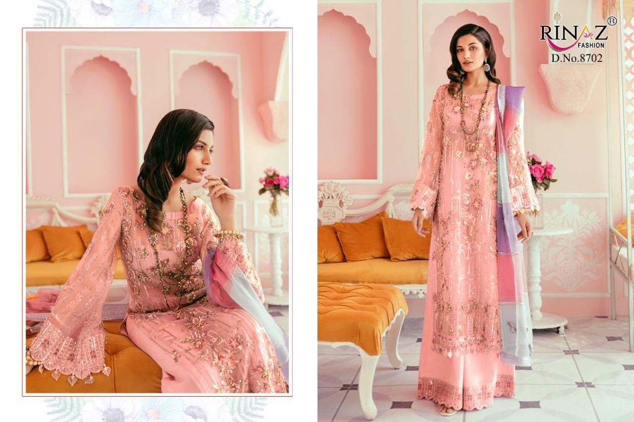 RINAZ FASHION 8702 BLOCK BUSTER VOL-12 FOX GORGETTE PAKISTANI SUIT